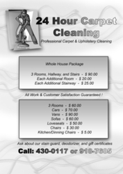 Professional Carpet & Upholstery Cleaning for 