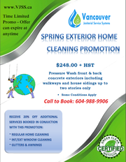    EXTERIOR HOME CLEANING PROMOTION $248   